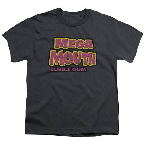 Dubble Bubble - Mega Mouth - Short Sleeve Youth 18-1 Tee - Charcoal - Small