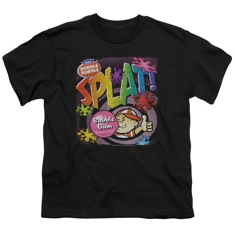 Dubble Bubble-Splat Gum - Short Sleeve Youth 18-1 Tee - Black, Small
