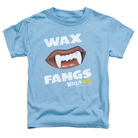Dubble Bubble-Wax Fangs - Short Sleeve Toddler Tee - Carolina Blue- Medium 3T