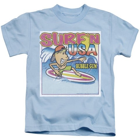 Dubble Bubble-Surfn Usa Gum 18-1 Tee - Light Blue- Small 4