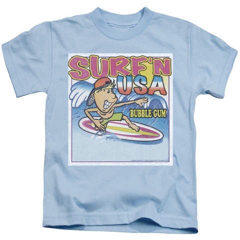 Dubble Bubble-Surfn Usa Gum 18-1 Tee - Light Blue- Large 7
