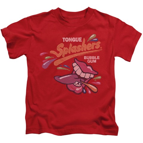 Dubble Bubble-Distress Logo - Short Sleeve Juvenile 18-1 Tee - Red- Small 4