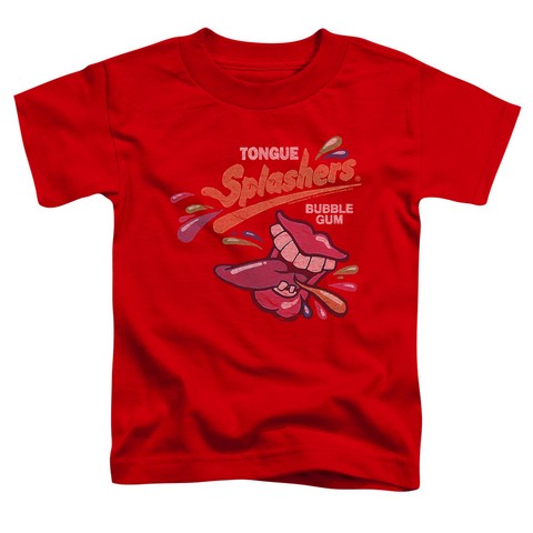 Dubble Bubble-Distress Logo - Short Sleeve Toddler Tee - Red- Small 2T