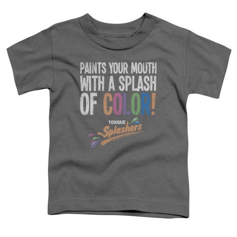 Dubble Bubble-Paints Your Mouth - Short Sleeve Toddler Tee - Charcoal- Medium 3T