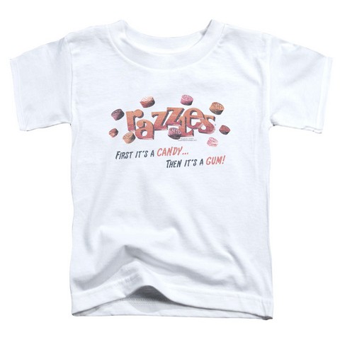 Dubble Bubble-A Gum And A Candy - Short Sleeve Toddler Tee - White & Medium 3T