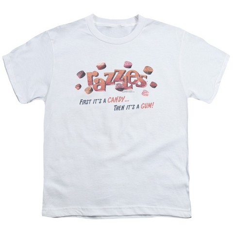 Dubble Bubble-A Gum And A Candy - Short Sleeve Youth 18-1 Tee - White & Medium
