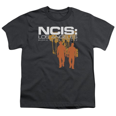 Ncis-La-Slow Walk - Short Sleeve Youth 18-1 Tee - Charcoal- Large