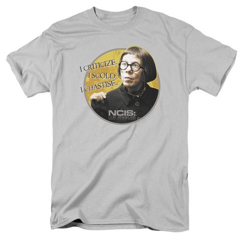 Ncis-La-Hetty - Short Sleeve Adult 18-1 Tee - Silver- Small