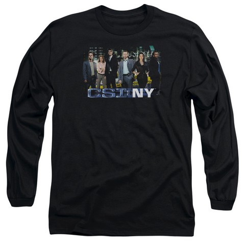 Csi Ny-Cast - Long Sleeve Adult 18-1 Tee - Black- Extra Large