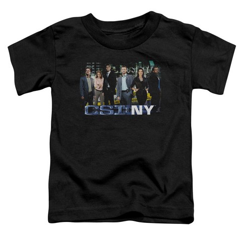 Csi Ny-Cast - Short Sleeve Toddler Tee - Black- Large 4T
