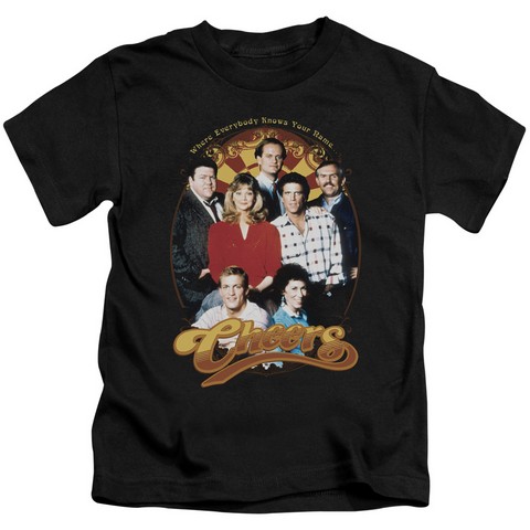 Cheers-Group Shot - Short Sleeve Juvenile 18-1 Tee - Black- Large 7