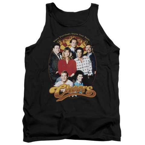 Cheers-Group Shot - Adult Tank Top - Black- 2X