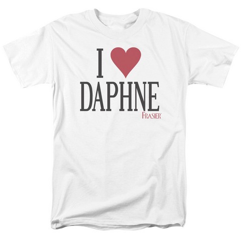 Frasier-I Heart Daphne - Short Sleeve Adult 18-1 Tee - White & 4X