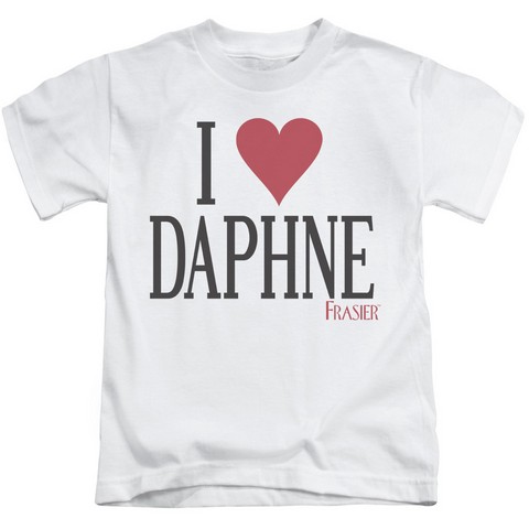 Frasier-I Heart Daphne - Short Sleeve Juvenile 18-1 Tee - White & Small 4
