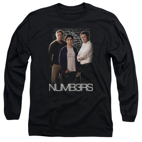 Numbers-Equations - Long Sleeve Adult 18-1 Tee - Black- Small