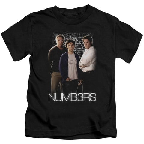 Numbers-Equations - Short Sleeve Juvenile 18-1 Tee - Black- Medium 5-6