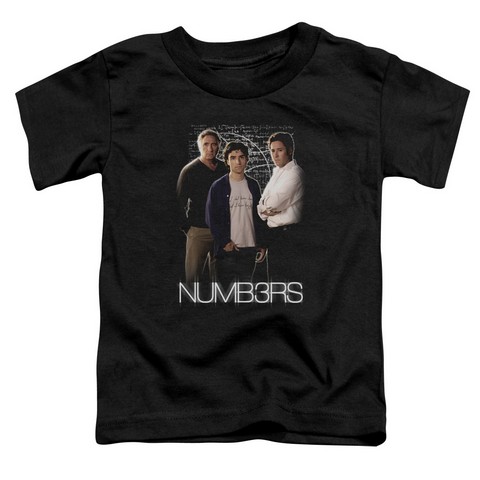 Numbers-Equations - Short Sleeve Toddler Tee - Black- Large 4T