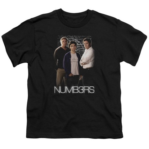 Numbers-Equations - Short Sleeve Youth 18-1 Tee - Black- Extra Large