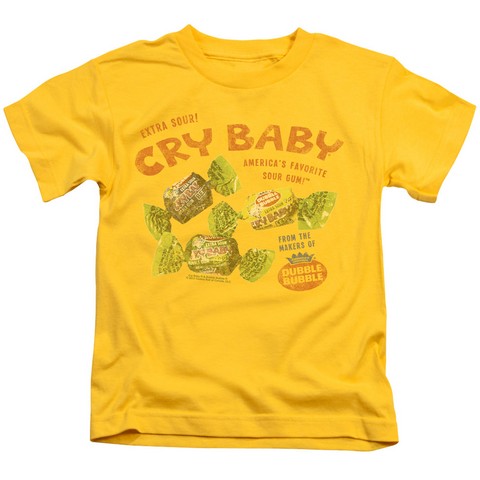 Cry Babies-Vintage Ad - Short Sleeve Juvenile 18-1 Tee - Yellow- Medium 5-6