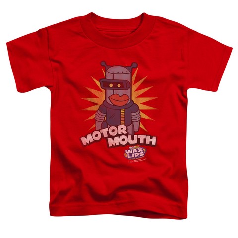 Dubble Bubble-Motor Mouth - Short Sleeve Toddler Tee - Red- Small 2T