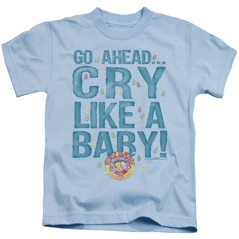 Dubble Bubble-Cry Like A Baby - Short Sleeve Juvenile 18-1 Tee - Light Blue- Small 4