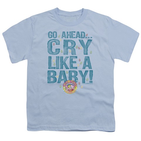 Dubble Bubble-Cry Like A Baby - Short Sleeve Youth 18-1 Tee - Light Blue- Small