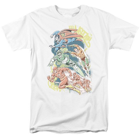 Dc-Halftone League - Short Sleeve Adult 18-1 Tee - White & 2X