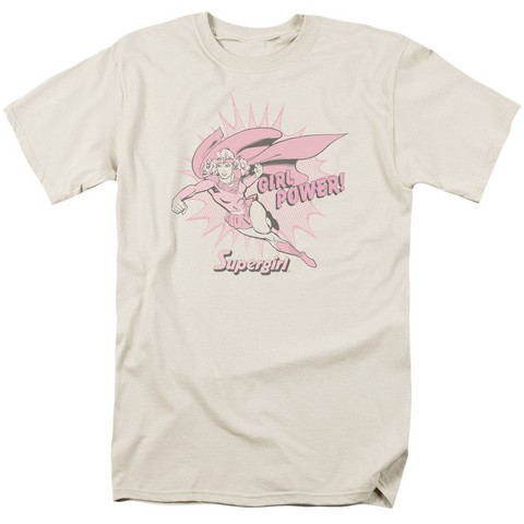 Dc-Girl Power - Short Sleeve Adult 18-1 Tee - Cream- Medium