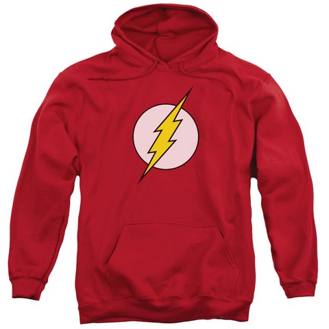 Dc-Flash Logo - Adult Pull-Over Hoodie - Red- 3X -  Trevco, DCO263-AFTH-6