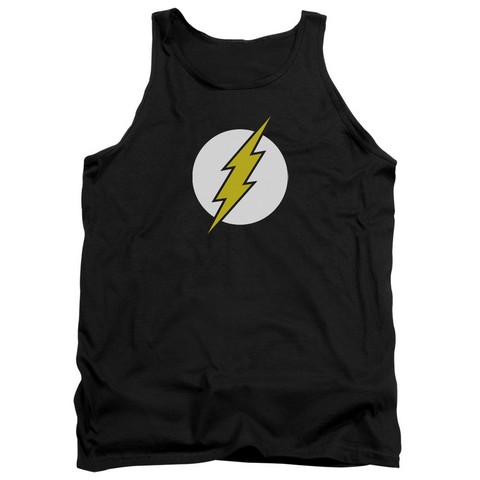 Dc-Flash Logo - Adult Tank Top - Black- Small