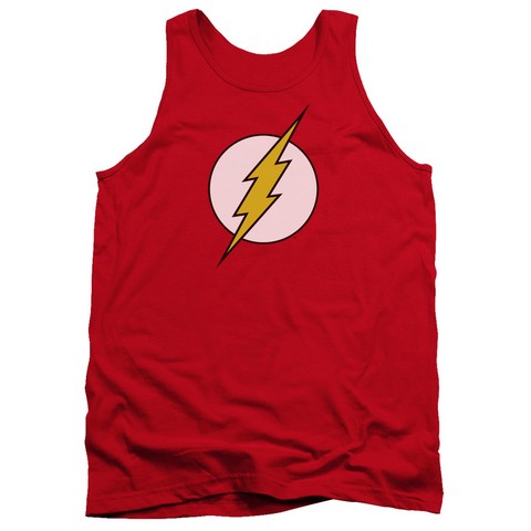 Dc-Flash Logo - Adult Tank Top - Red- Medium