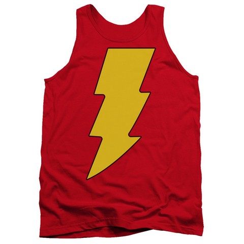 Dc-Shazam Logo - Adult Tank Top - Red, Large