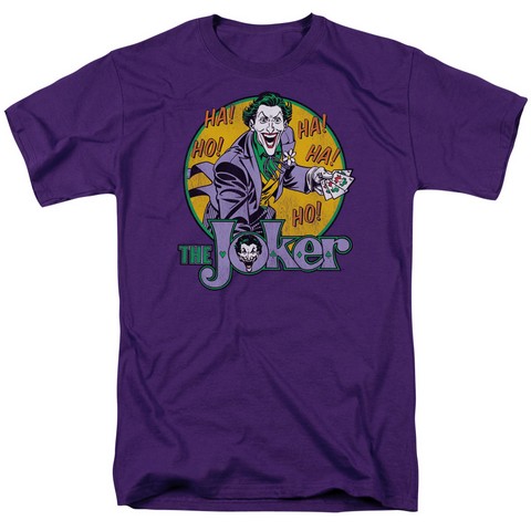 Dc-The Joker - Short Sleeve Adult 18-1 Tee - Purple- 2X