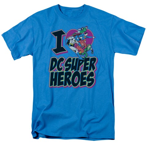 Dc-I Heart Dc - Short Sleeve Adult 18-1 Tee - Turquoise- Extra Large
