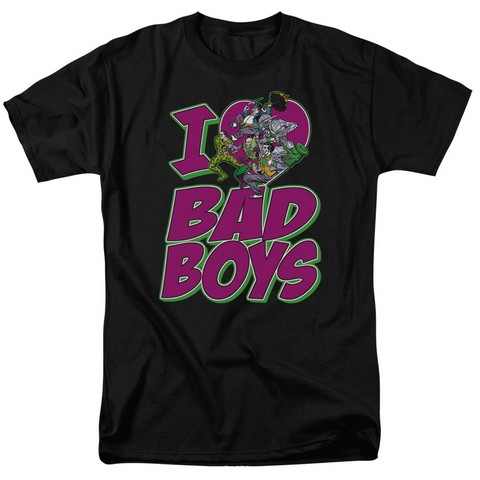 Dc-I Heart Bad Boys - Short Sleeve Adult 18-1 Tee - Black- Medium