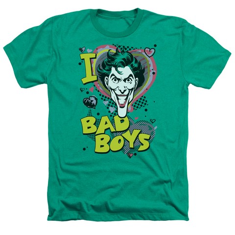 Dc-I Heart Bad Boys 2 - Adult Heather Tee - Kelly Green- Medium -  Trevco, DCO303-HA-2