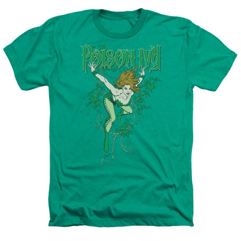Dc-Poison Ivy Adult Heather Tee - Kelly Green - Extra Large