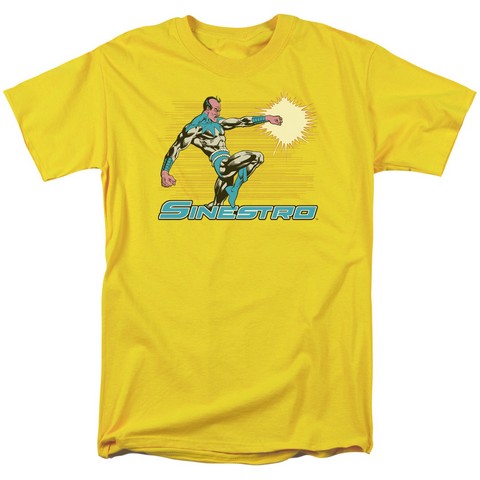 Dc-Sinestro - Short Sleeve Adult 18-1 Tee - Yellow- Small