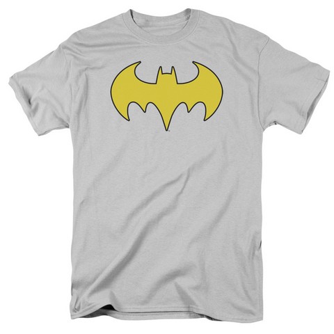 Dc-Bat Girl Logo - Short Sleeve Adult 18-1 Tee - Silver- Medium