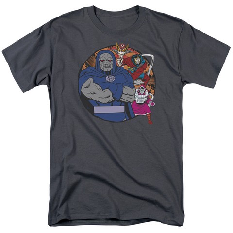 Dc-Apokolips Represent - Short Sleeve Adult 18-1 Tee - Charcoal- Large