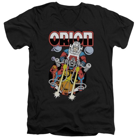 DC-Orion - Short Sleeve Adult 30-1 V-Neck Tee - Black- Small