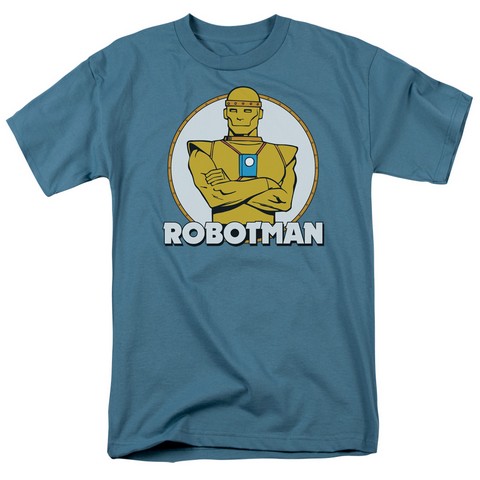 Dc-Robotman - Short Sleeve Adult 18-1 Tee - Slate- Extra Large
