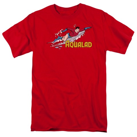 Dc-Aqualad - Short Sleeve Adult 18-1 Tee - Red- Small