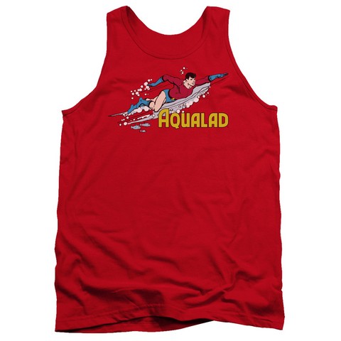Dc-Aqualad - Adult Tank Top - Red- 2X