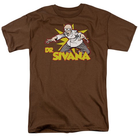 Dc-Dr Sivana - Short Sleeve Adult 18-1 Tee - Coffee- Medium