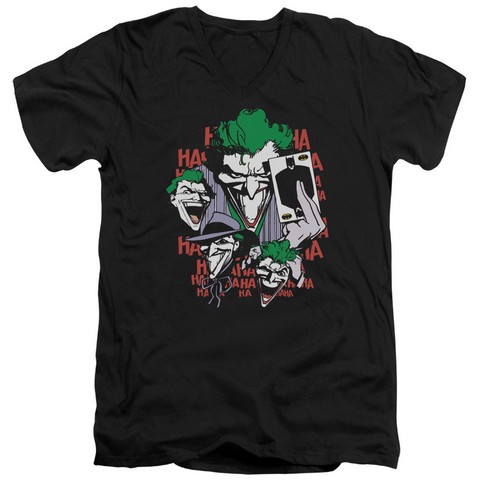 Dc-Four Of A Kind - Short Sleeve Adult 30-1 V-Neck Tee - Black- Extra Large