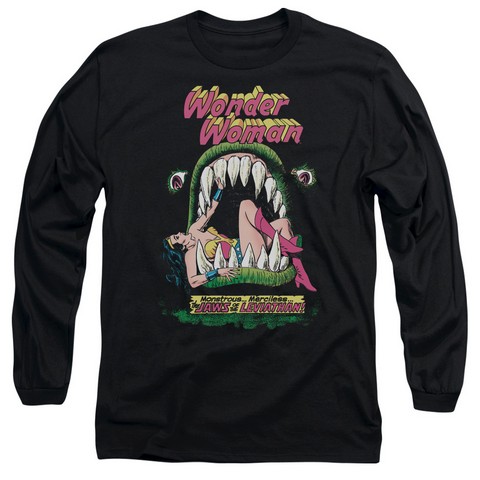 Dc-Jaws - Long Sleeve Adult 18-1 Tee - Black- Extra Large