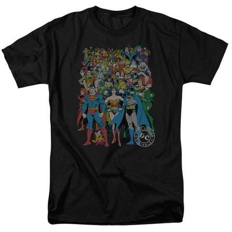 Dc-Original Universe - Short Sleeve Adult 18-1 Tee - Black- Large