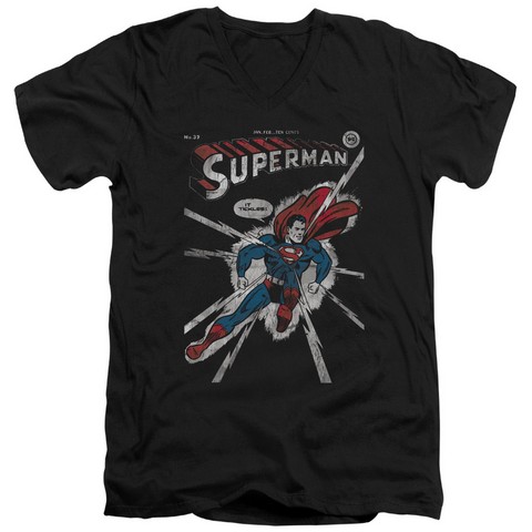 Dc-Cover Me - Short Sleeve Adult 30-1 V-Neck Tee - Black- Medium