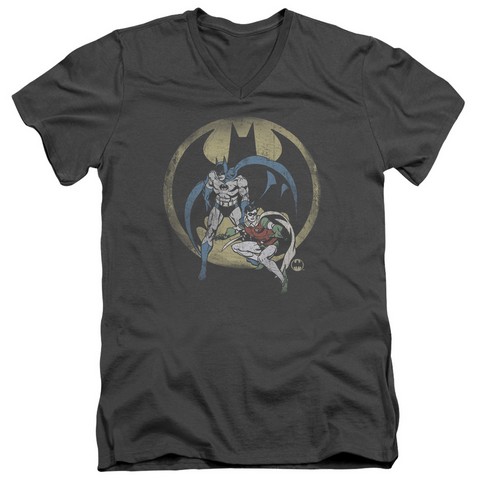 Dc-Team - Short Sleeve Adult 30-1 V-Neck Tee - Charcoal- Small